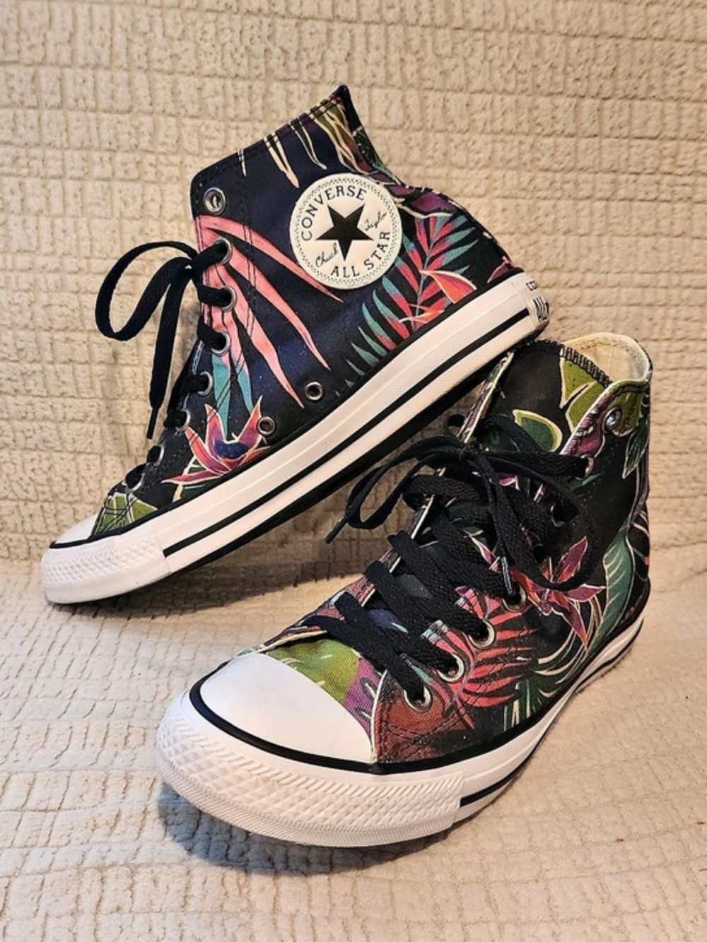 Converse Chuck Taylor All Star "Tropical Floral" High Tops (Style Code: 155393C)